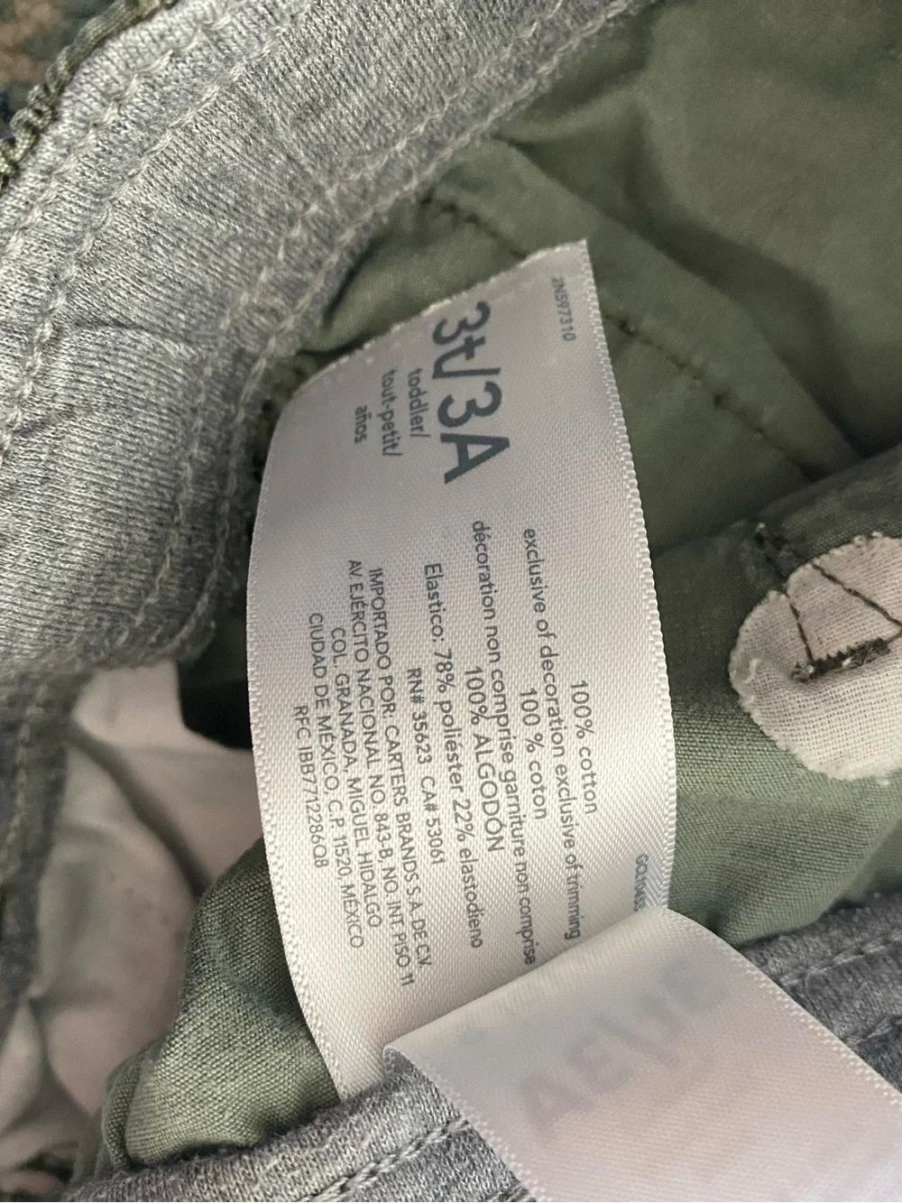 Carter's Olive Green Camo Jogger Pants